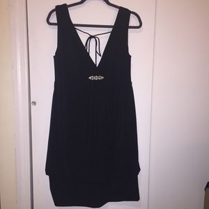 Betsy and Adam Black Popover Shift Dress